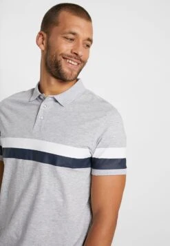 Pier One Poloshirt - Mottled Light Grey -Herrenbekleidungsgeschäft 144303f5f5bc4f278c583bf5c7f603f1