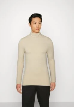 Pier One 2 PACK - Langarmshirt - Beige/bordeaux -Herrenbekleidungsgeschäft 56ac16533860485ab0af4460b554ef38