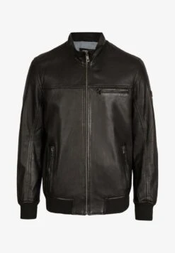 Bugatti LEONARDO - Lederjacke - Schwarz -Herrenbekleidungsgeschäft 5f226739fc3c45a09327bca0c1b245ee