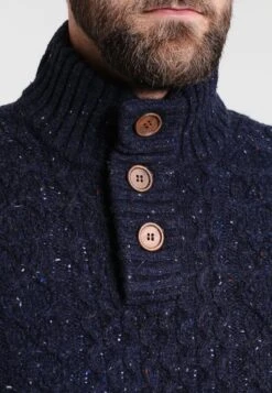 Pier One Strickpullover - Mottled Dark Blue -Herrenbekleidungsgeschäft 631cbb62508c46569e8feda189914126