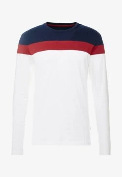 Pier One Langarmshirt - Offwhite/dark Blue -Herrenbekleidungsgeschäft 63ae9e8cee0e4fb9a5cbf2e242232e72