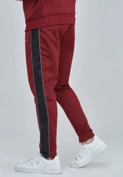 SikSilk VELOUR PANELLED - Jogginghose - Burgundy -Herrenbekleidungsgeschäft 718e5f42cf654b7891094b061a819f00