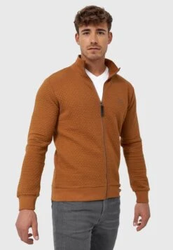 Indicode Jeans BERMIE - Sweatjacke - Mottled Brown -Herrenbekleidungsgeschäft 7dad40bb24ee4a44b56e240c15905e15