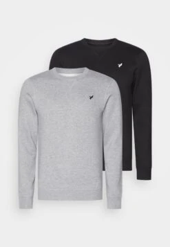 Pier One Sweatshirt - Black/mottled Grey -Herrenbekleidungsgeschäft 85f1371ece5d476794476850af6f9da1 1