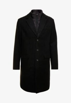 Pier One Klassischer Mantel - Black -Herrenbekleidungsgeschäft 89beb77879e74642a3f46a6222d3711f