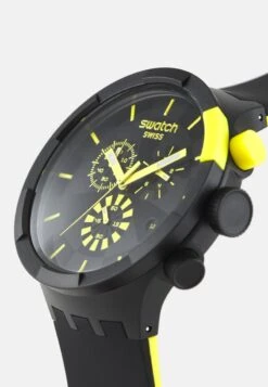 Swatch RACING PLEASURE - Chronograph - Black/yellow -Herrenbekleidungsgeschäft 8a80ec64c62b4ad69f8f84561c35a522