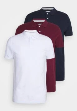 Pier One 3 PACK - Poloshirt - Bordeaux/white/dark Blue 9 Pier One 3 PACK - Poloshirt - Bordeaux/white/dark Blue -Herrenbekleidungsgeschäft 919efcdef1fb44a8aad58897d4dff9e4