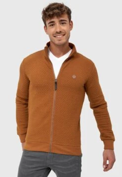 Indicode Jeans BERMIE - Sweatjacke - Mottled Brown -Herrenbekleidungsgeschäft a16bcb2a52314e4fa8ba8103b7e81e66