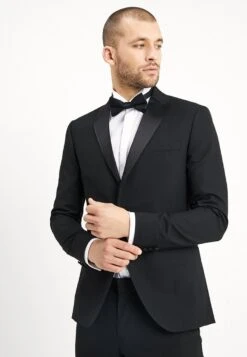 BASIC PLAIN BLACK TUX SUIT SLIM FIT - Anzug - Black -Herrenbekleidungsgeschäft a2f6014907f7485893c511857d8910a8