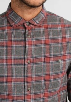 Pier One Hemd - Grey/coral -Herrenbekleidungsgeschäft aec58b86fdd04742b8391be56b121545