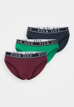 Pier One BRANDED WAISTBAND BRIEFS 3 PACK - Slip - Dark Blue /green/bordeaux -Herrenbekleidungsgeschäft e4133ac12af345d2ba6dfa134f8b50cd