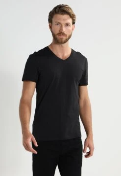 Pier One 2 PACK - T-Shirt Basic - Black -Herrenbekleidungsgeschäft f5ae58d798ac495dae21da6170c2b2ec